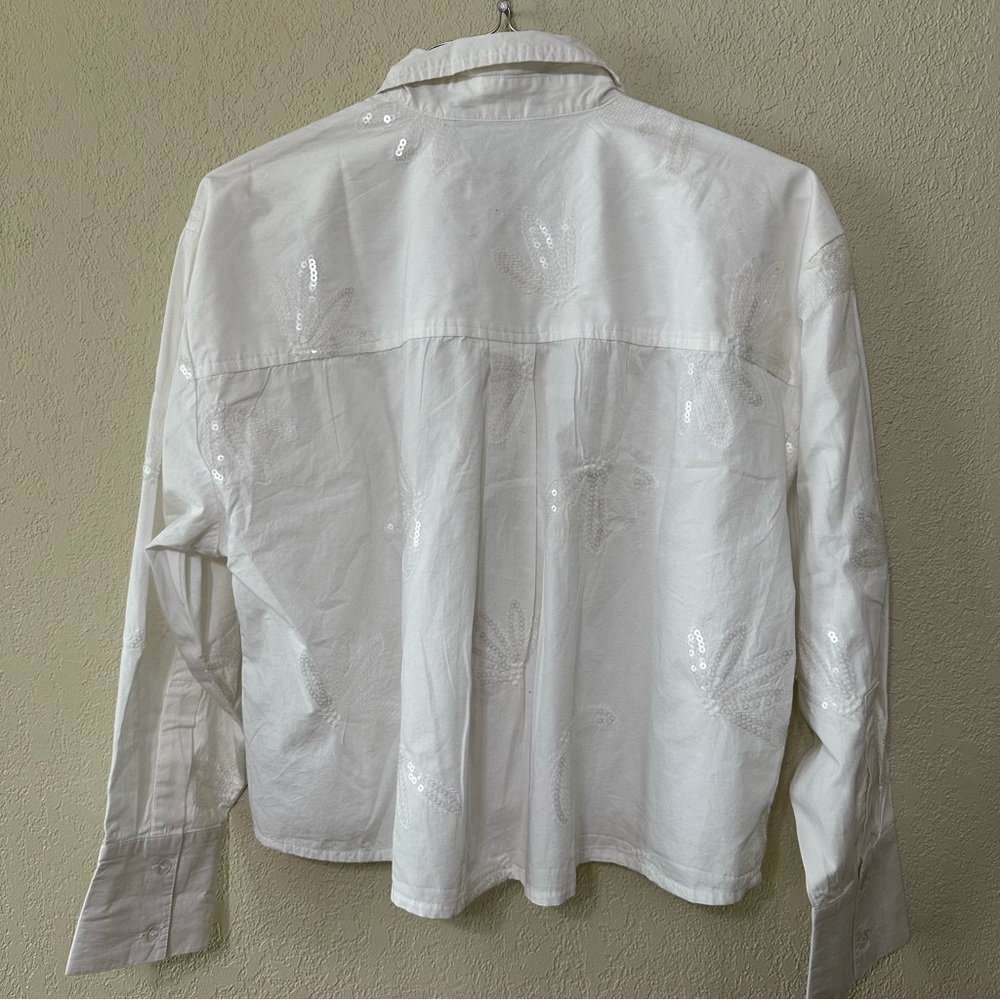 White Sequin Blouse - image 3